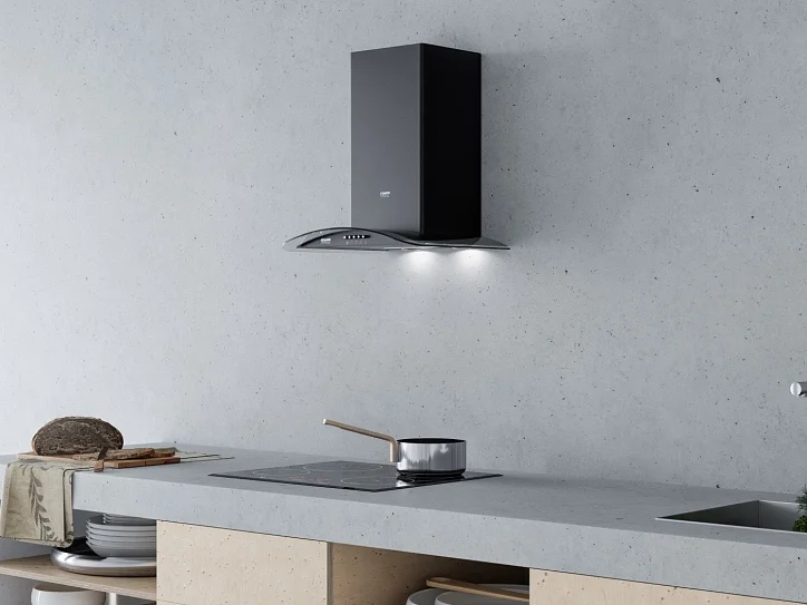 SABRINA 600 inox/glass push button